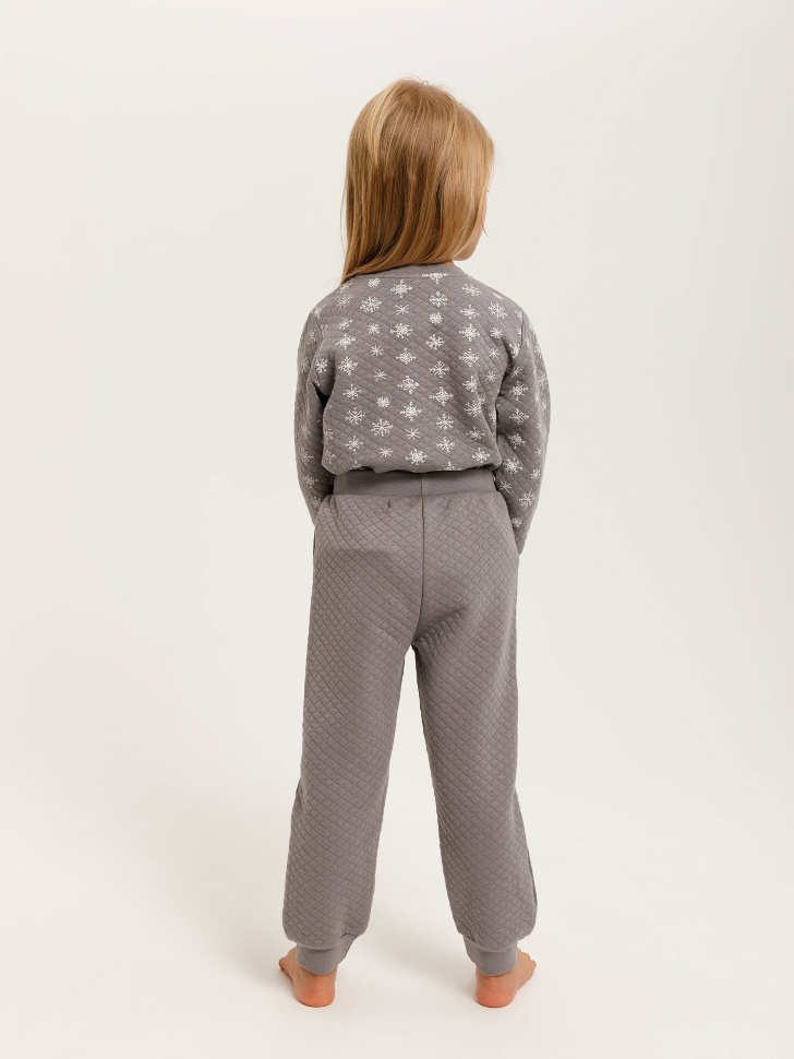 комплект пижамный для девочек (серый, 116-122 (6-7 YEARS)) sela 4603375099189 - фото 8
