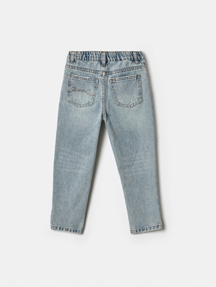 джинсы мом на резинке для девочек от бренда sela вид слева