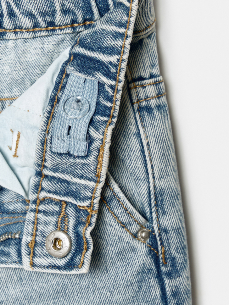 джинсы мом на резинке для девочек из россии вид сбоку