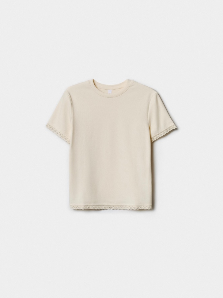 Футболка Sela из интерлока, бежевый, арт. 52053