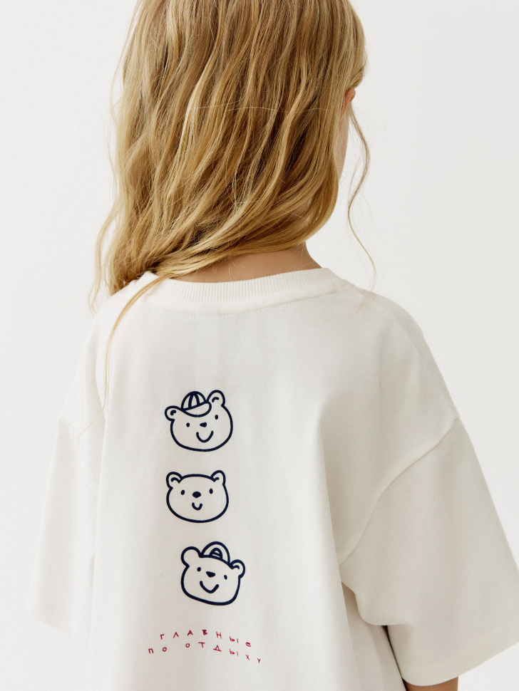 футболка оверсайз для девочек  x яндекс путешествия от бренда sela вид слева