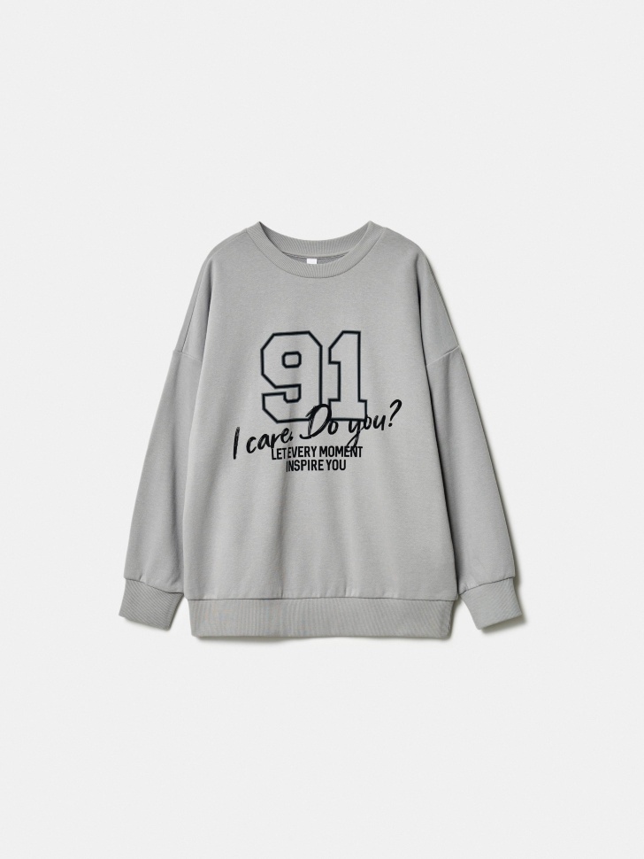 свитшот оверсайз с принтом для мальчиков по цене 1899 руб вид справа