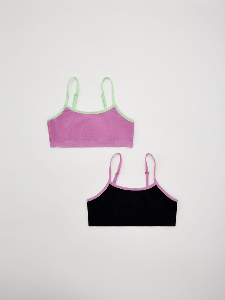 Набор из двух топов для девочек (розовый, 134-140)