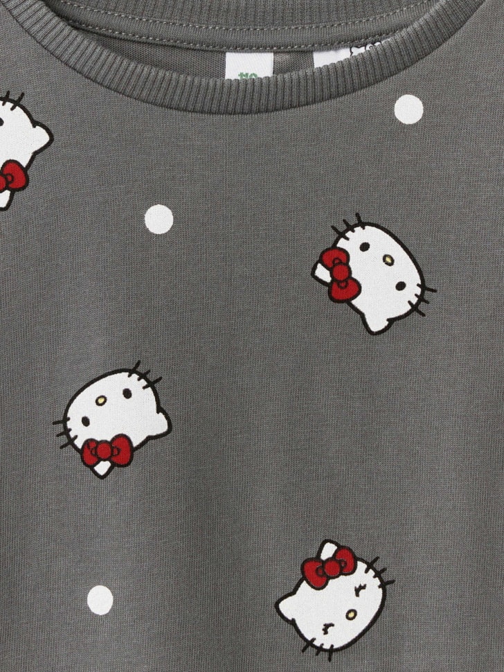 Лонгслив с принтом Hello Kitty для девочек. Фото №2