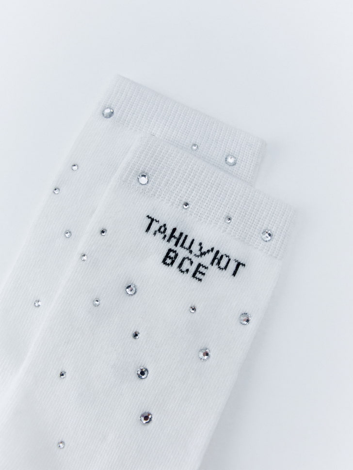 высокие носки для девочек из коллекции sela x мосфильм 4610517122988 по акции