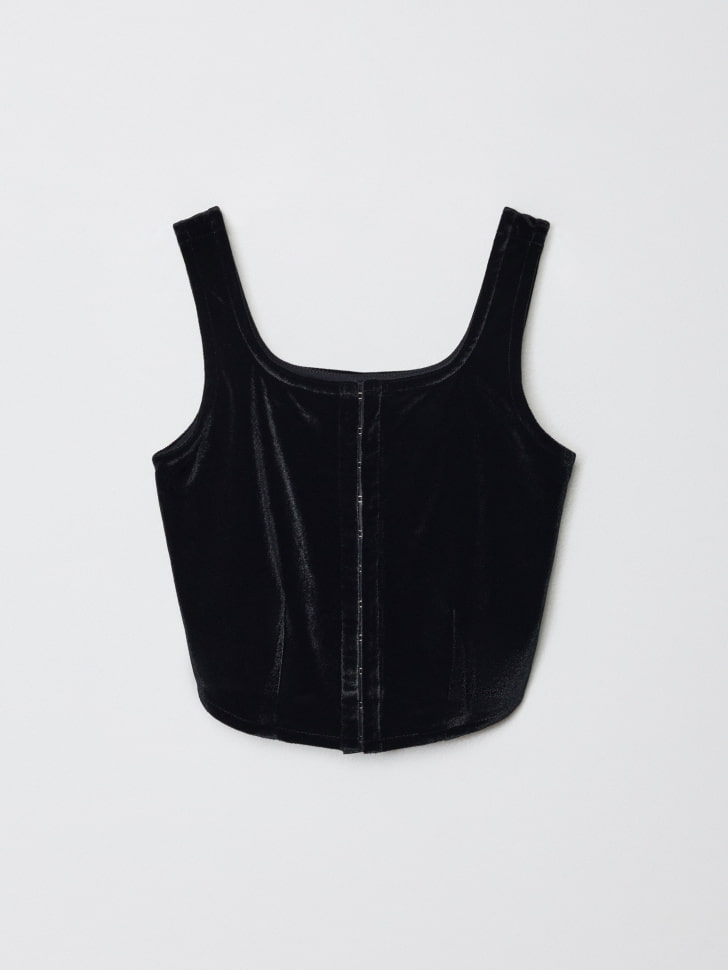 бархатный укороченный топ для девочек 4610517093745 с промокодом