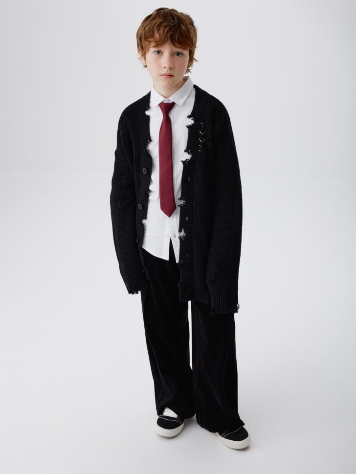 вязаный кардиган в стиле гранж детский 4680798771090 по акции