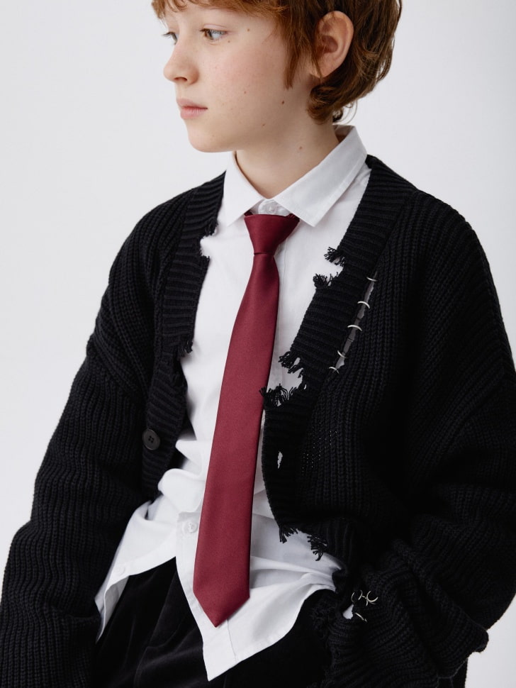 вязаный кардиган в стиле гранж детский 4680798771090 в интернет магазине