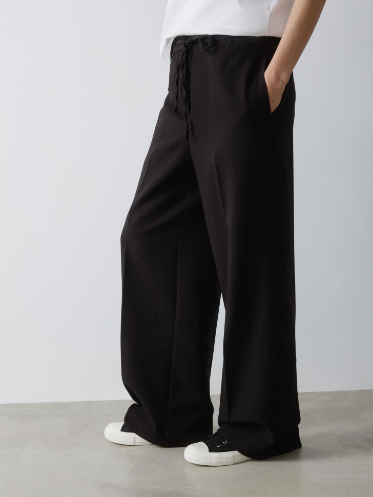 широкие брюки из костюмной ткани 4610517235350 с промокодом