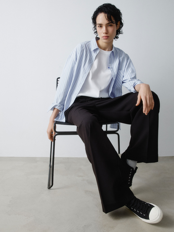 широкие брюки из костюмной ткани 4610517235350 по низкой цене