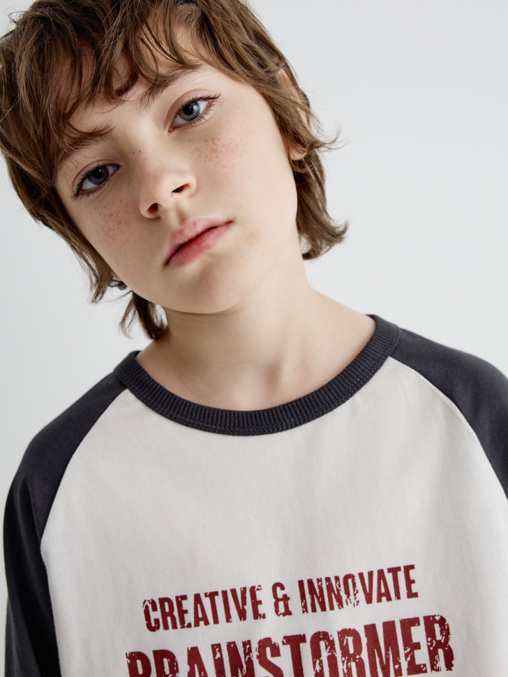 лонгслив с принтом детский 4680798100920 в интернет магазине