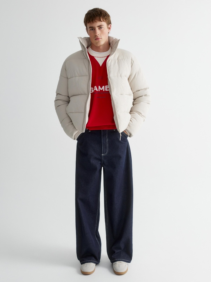 стеганая куртка оверсайз с вельветовым эффектом 4610517129321 по акции