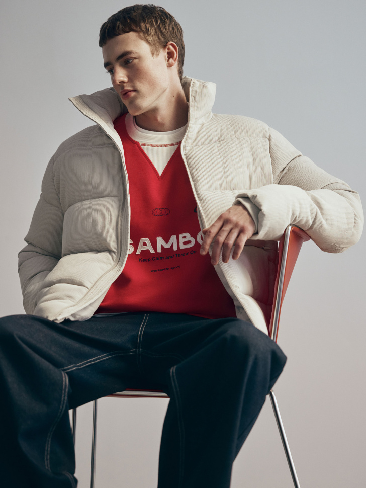 

Стеганая куртка оверсайз с вельветовым эффектом, SL6801111103