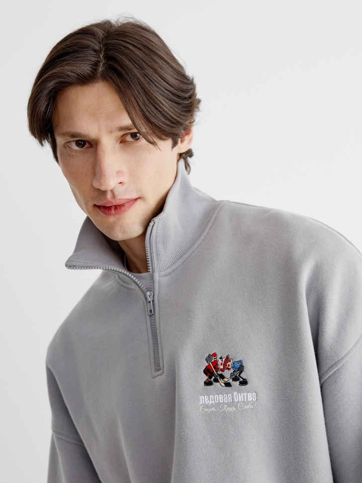 Свитшот оверсайз SELA с вышивкой Союзмультфильм, арт. 35130