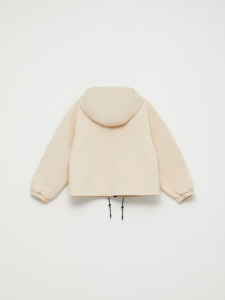 Короткая куртка с капюшоном для девочек (белый, 152) от Sela
