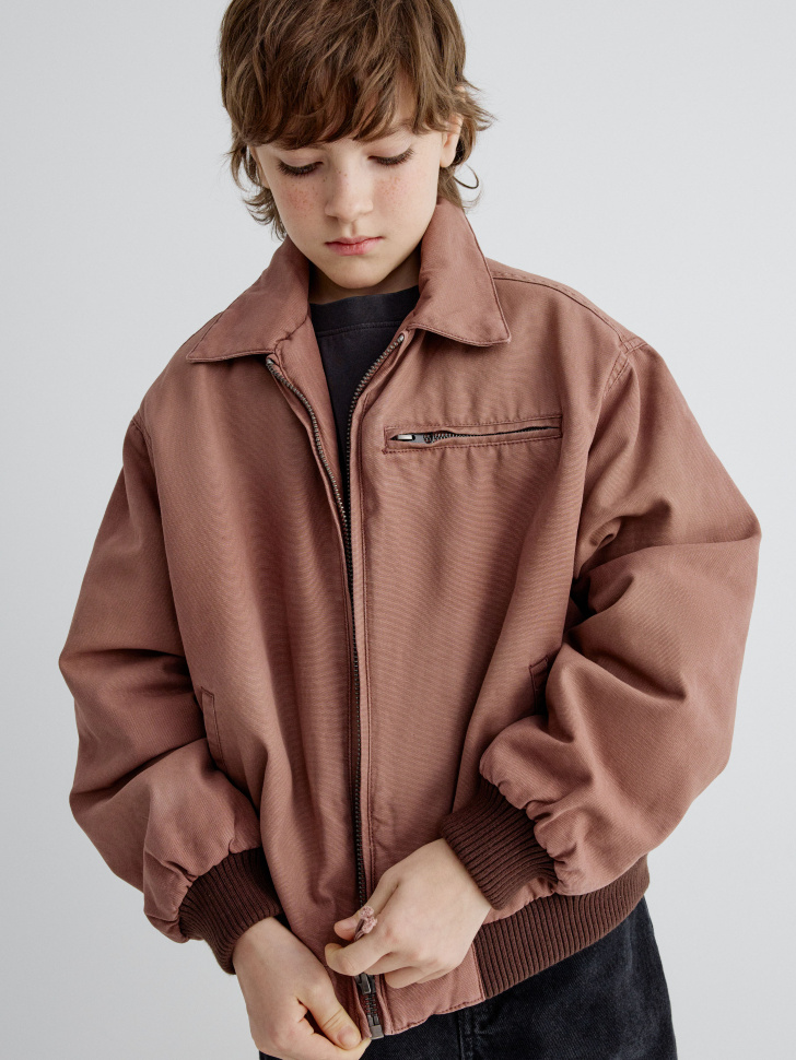 Куртка Sela из хлопка для мальчиков, розовый, арт. 35408