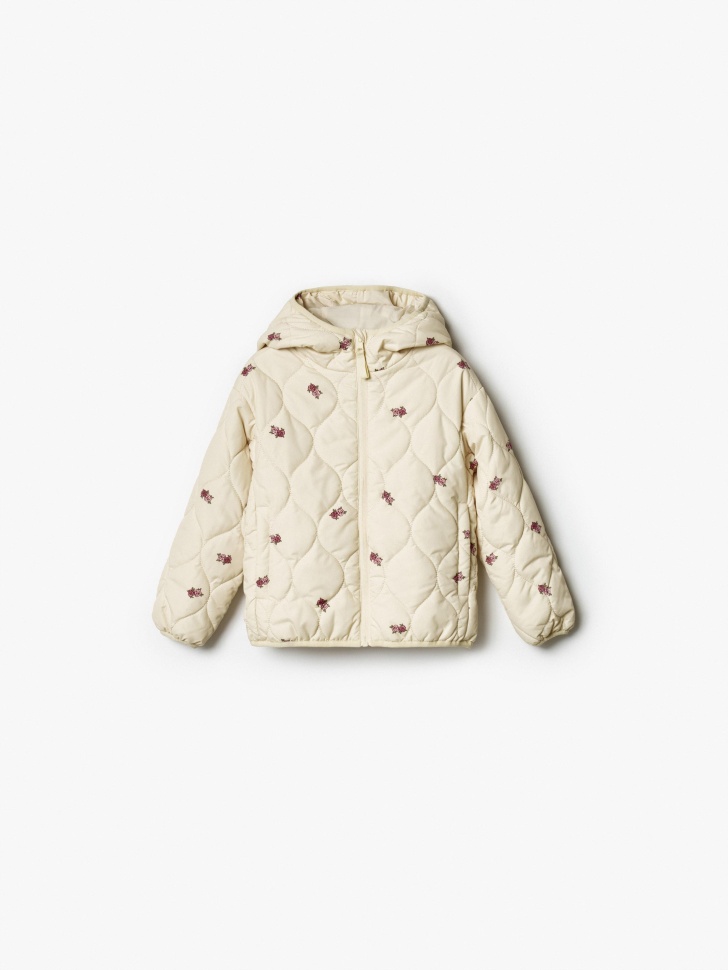 базовая стеганая куртка из нейлона с принтом для девочек 4610517210258 фотография