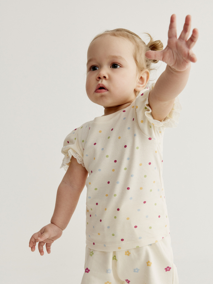 

Футболка с рукавами-фонариками для малышей, SL6803000501