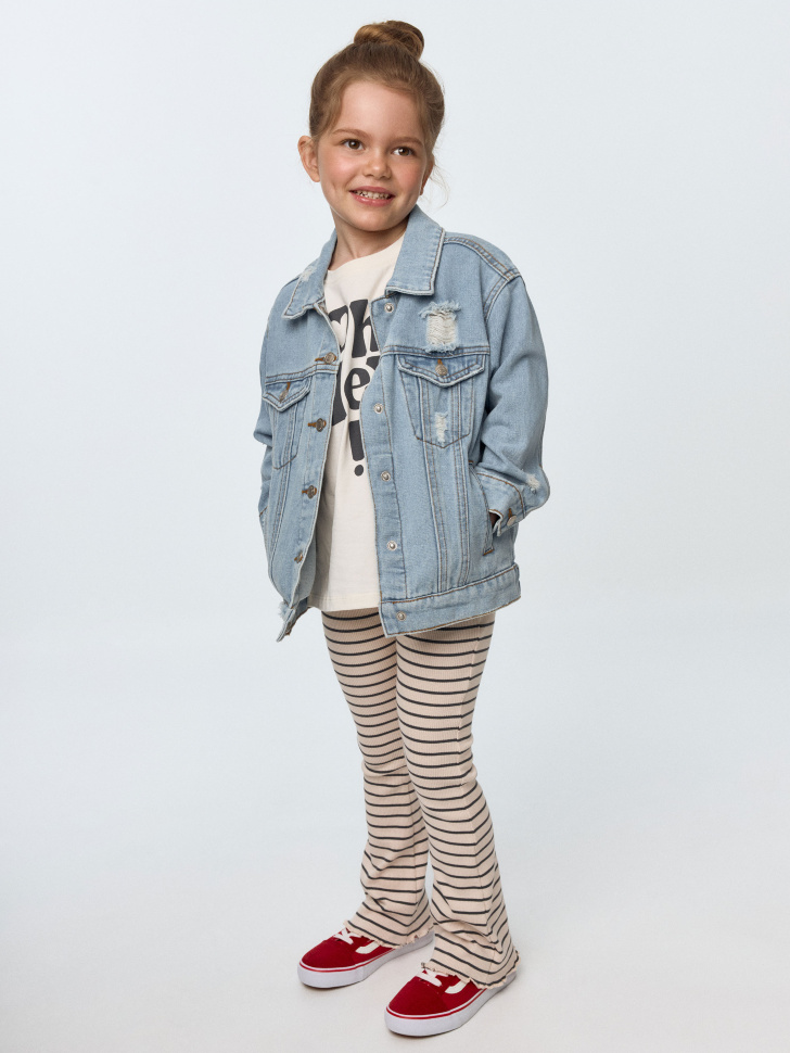 

Брюки клеш в полоску для девочек