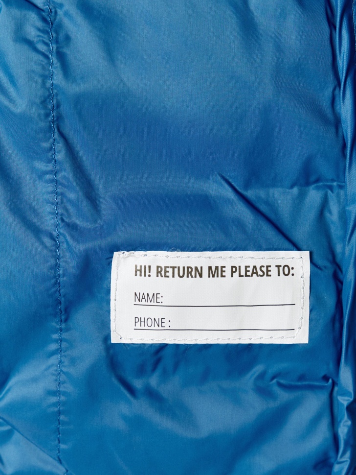 базовый стеганый жилет для мальчиков для детского возраста с изнаночной стороны