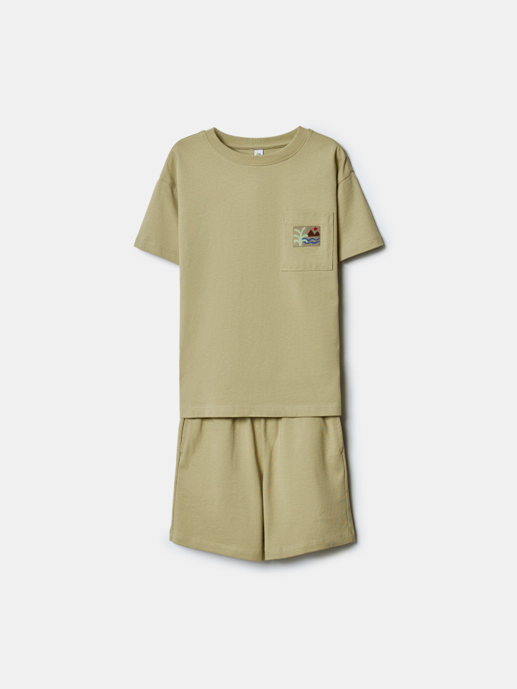 Комплект футболка и шорты Sela, хаки, арт. 52196