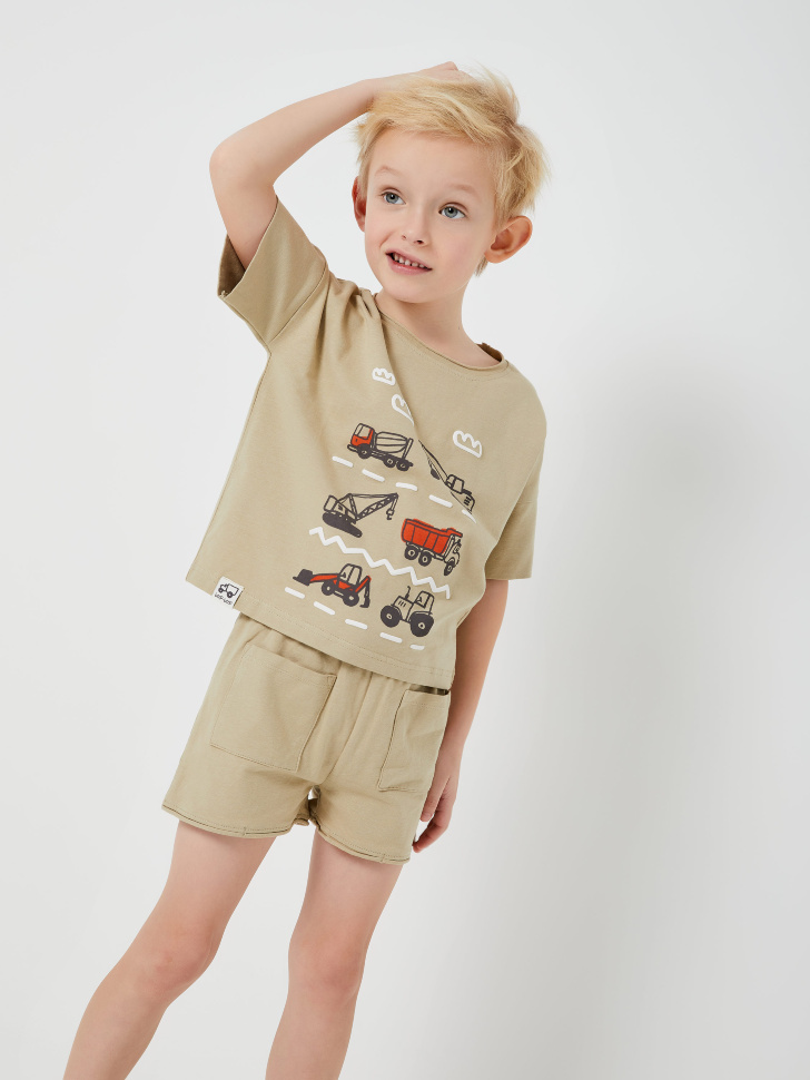 Трикотажная пижама для мальчиков (зеленый, 92-98 (2-3 YEARS)) sela 4603375484244 - фото 1