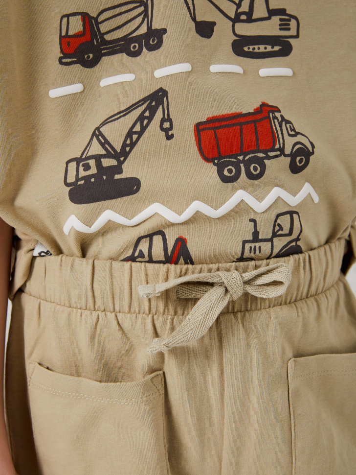 Трикотажная пижама для мальчиков (зеленый, 92-98 (2-3 YEARS)) sela 4603375484244 - фото 3