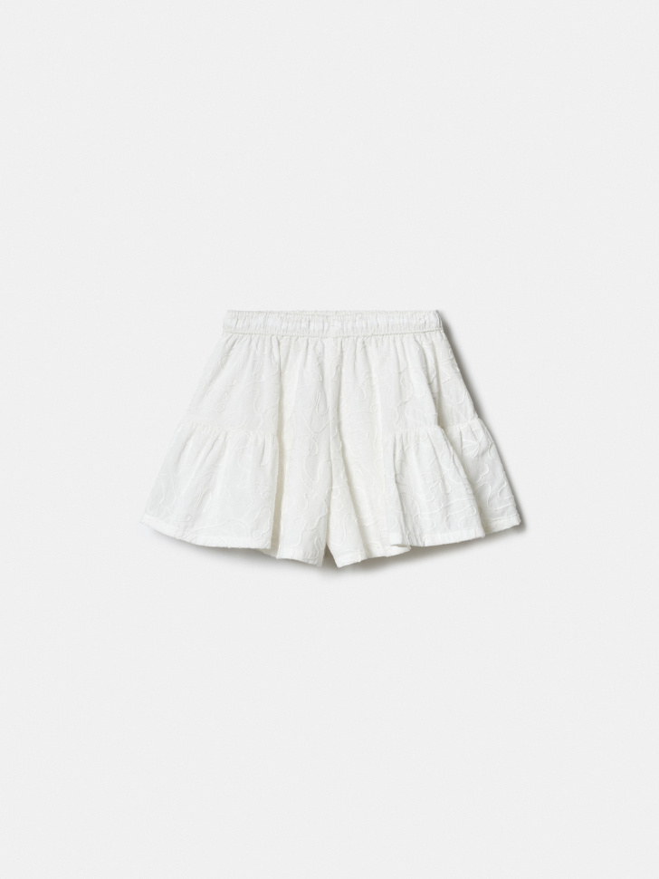 хлопковые шорты с вышивкой для девочек из россии вид сбоку