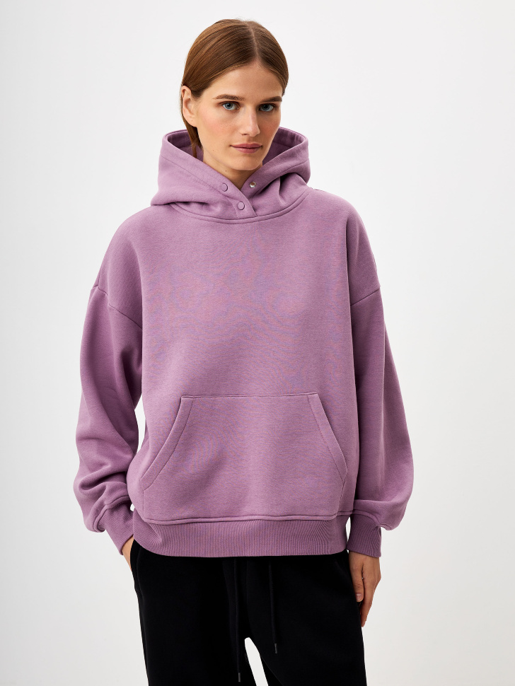 

Худи с капюшоном на кнопках