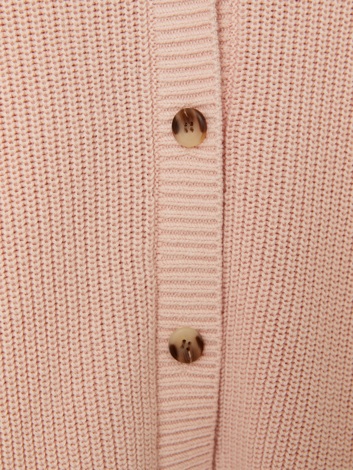 Школьный кардиган крупной вязки для девочек (розовый, 122/ 7-8 YEARS) sela 4640078701735 - фото 3