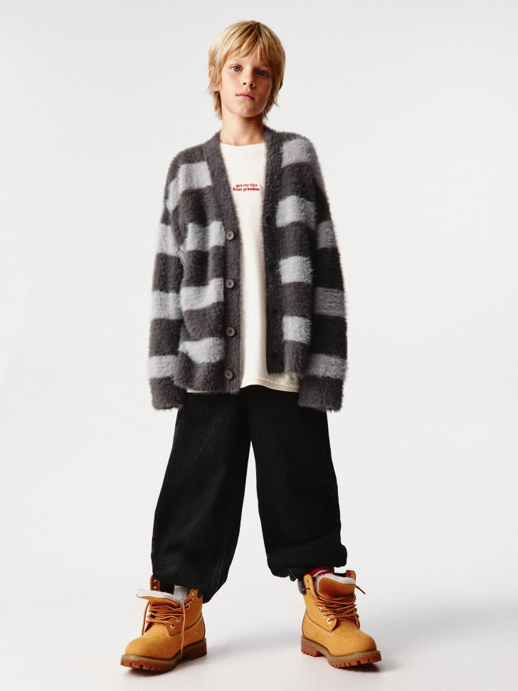 пушистый кардиган оверсайз детский 4610517139696 по акции