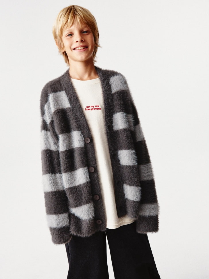 пушистый кардиган оверсайз детский 4610517139696 с промокодом