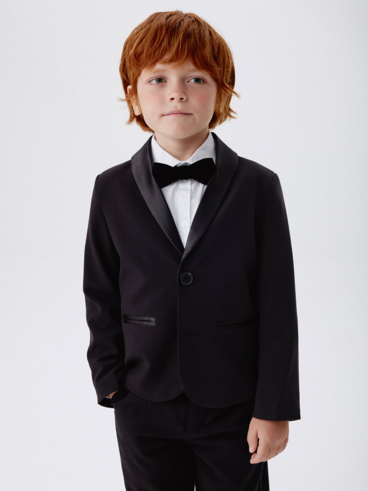 пиджак с атласным воротником для мальчиков 4680798713519 фотография