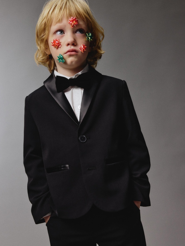 

Пиджак с атласным воротником для мальчиков, SL5811060801