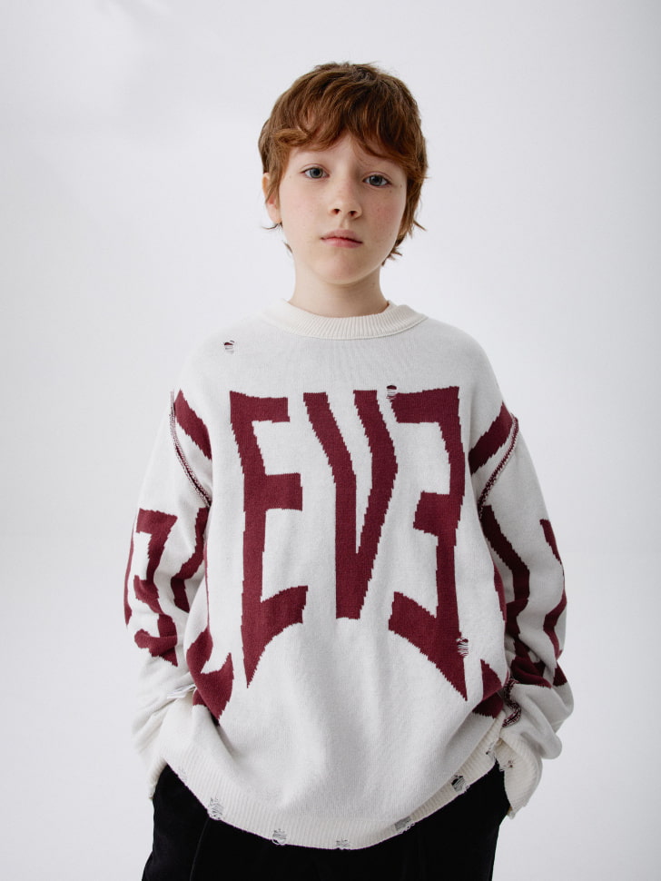 

Двухсторонний джемпер в стиле гранж детский, SL5811070603