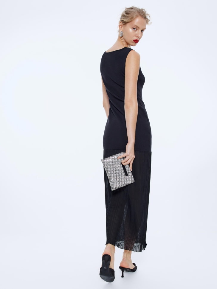 платье с юбкой плиссе из шифона 4610517198822 в интернет магазине
