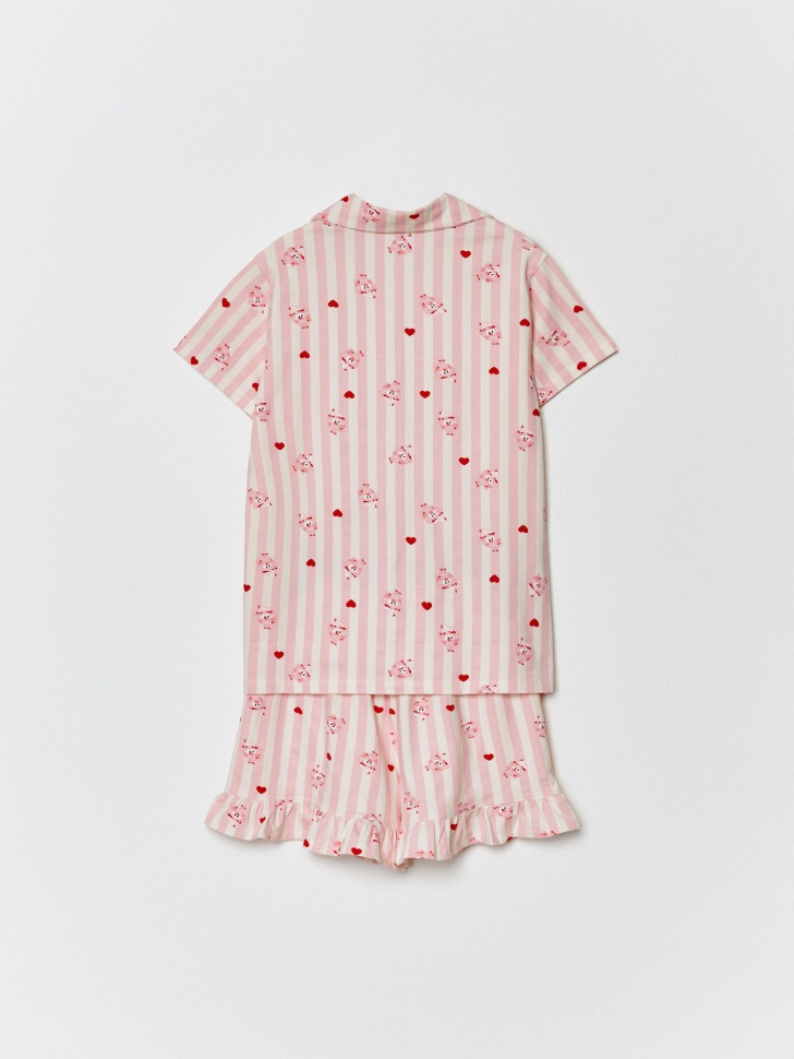 трикотажная пижама для девочек с принтом  x смешарики 4610517203489 в интернет магазине