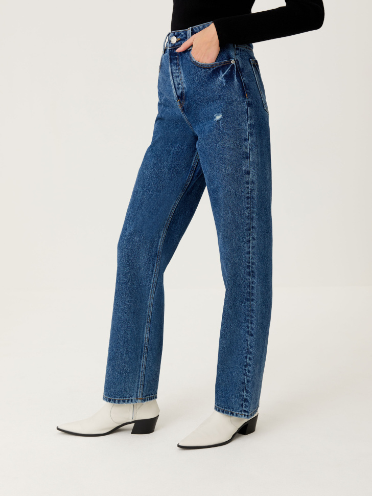 Прямые джинсы (синий, XXS) от Sela