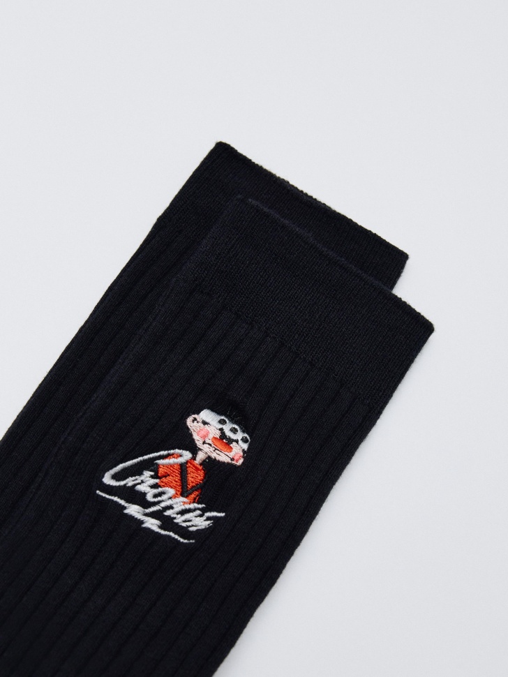 длинные носки из коллекции  x союзмультфильм от бренда sela вид слева