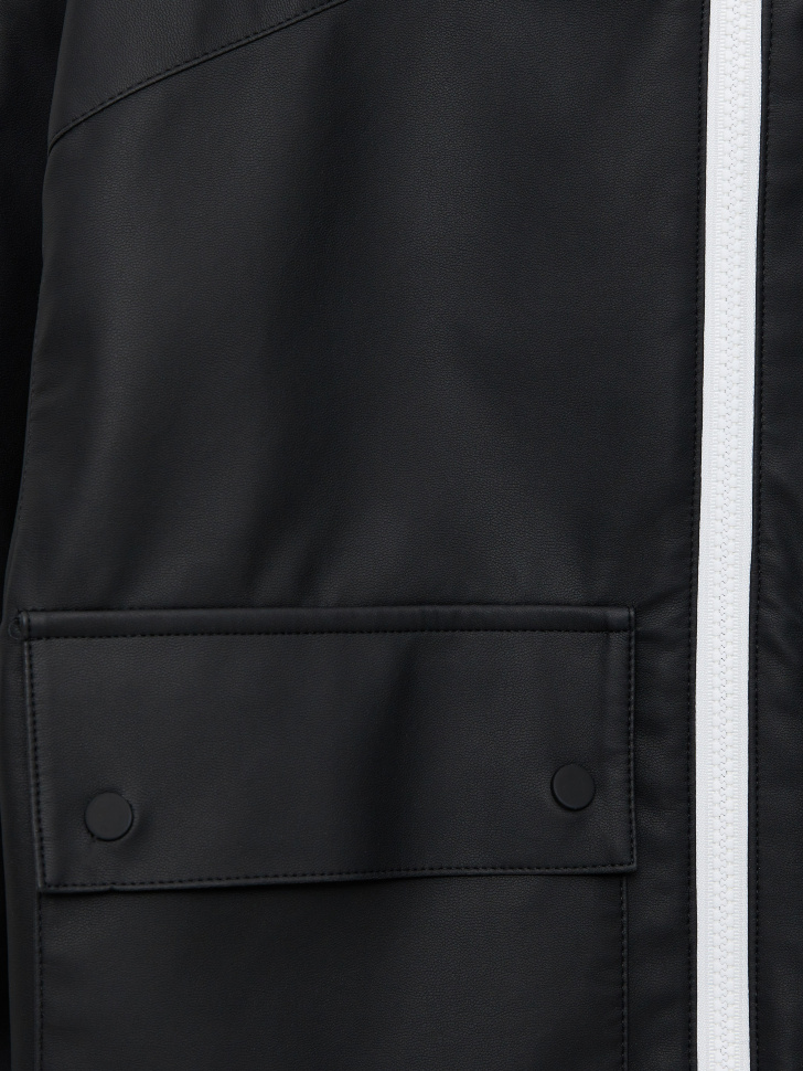 Короткая куртка с капюшоном для девочек (черный, 134) от Sela