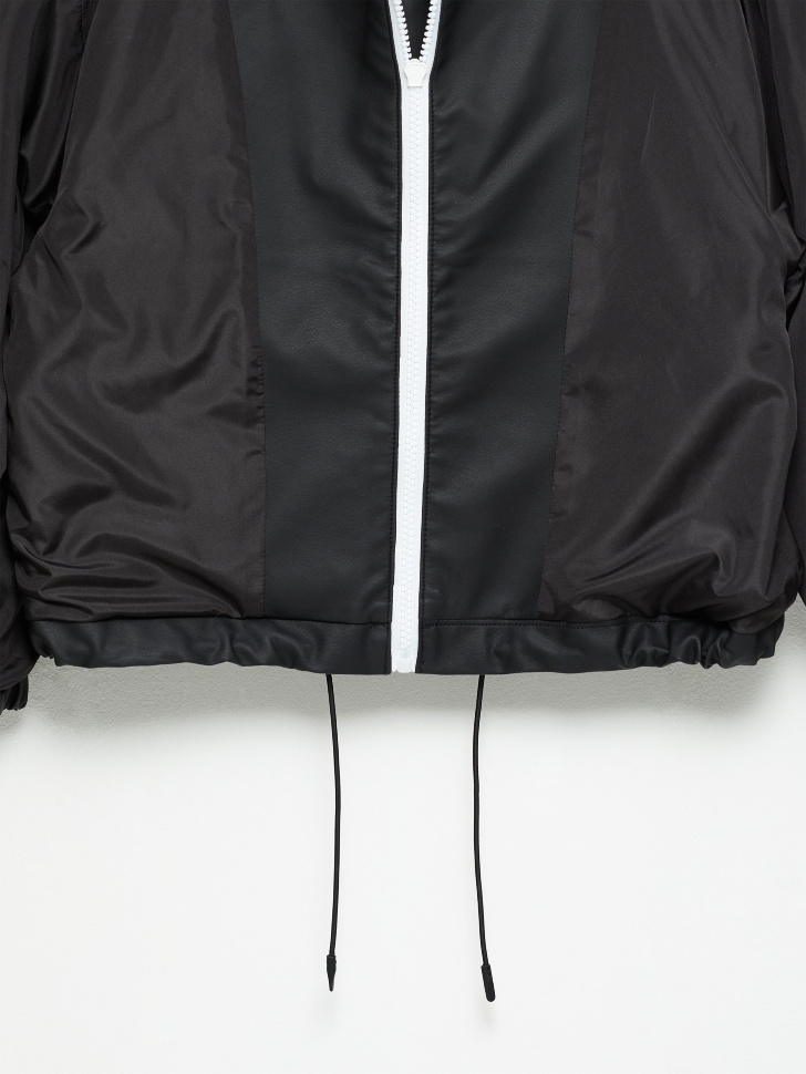 Короткая куртка с капюшоном для девочек (черный, 128) от Sela