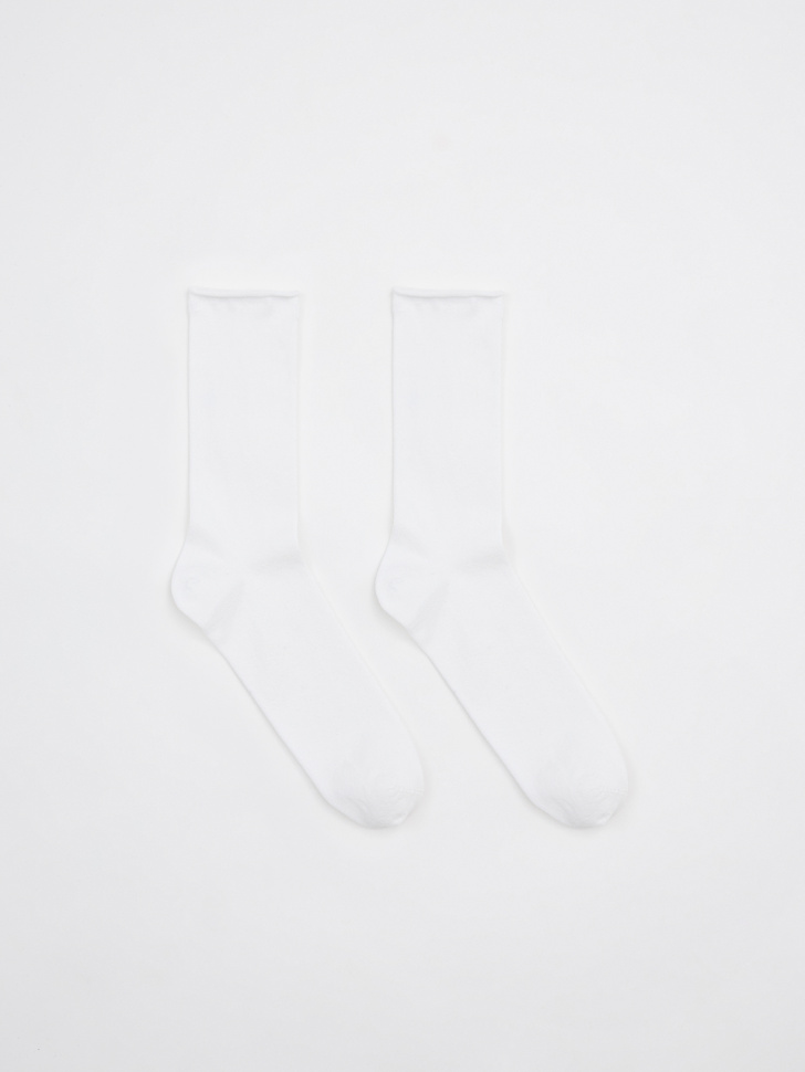 Высокие носки из модала (белый, 23-25) sela 4680168509780 - фото 1