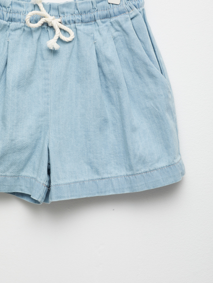шорты джинсовые для девочек (синий, 98) sela 4680129596323 - фото 3