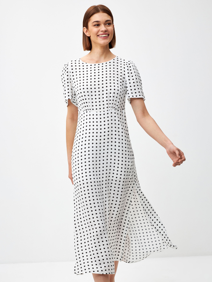 

Платье миди в горошек