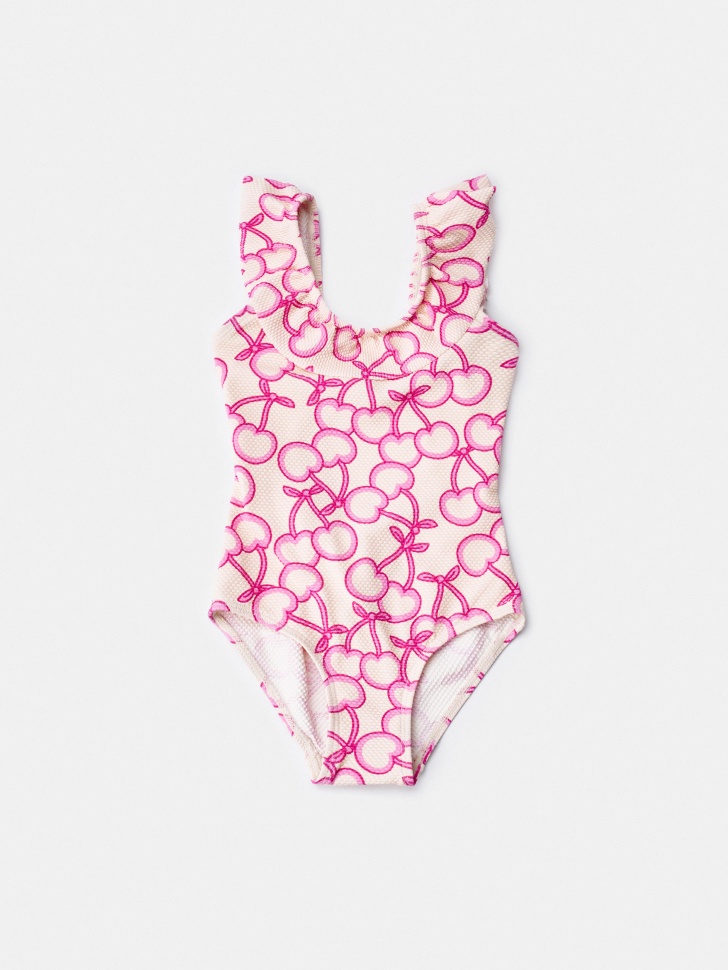 Слитный купальник SELA с принтом для девочек, разноцветный, арт. 45086