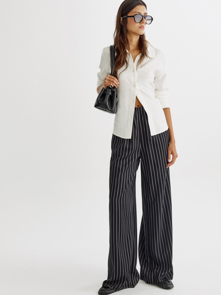 

Широкие брюки с высокой посадкой из вискозы, SL5808011508