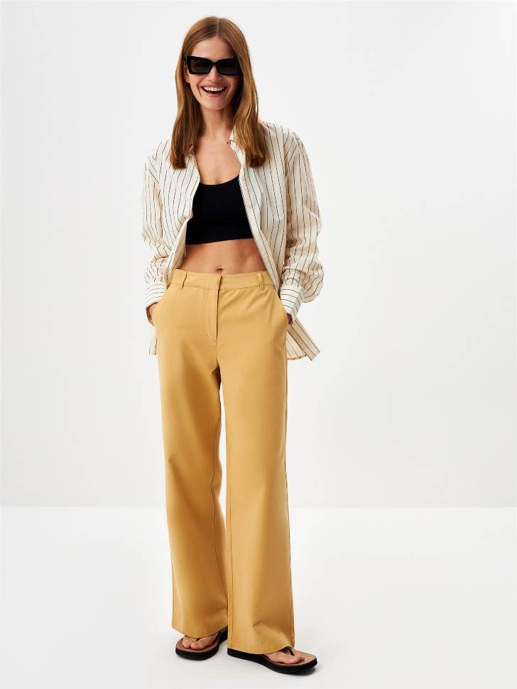 

Брюки прямого кроя из хлопка