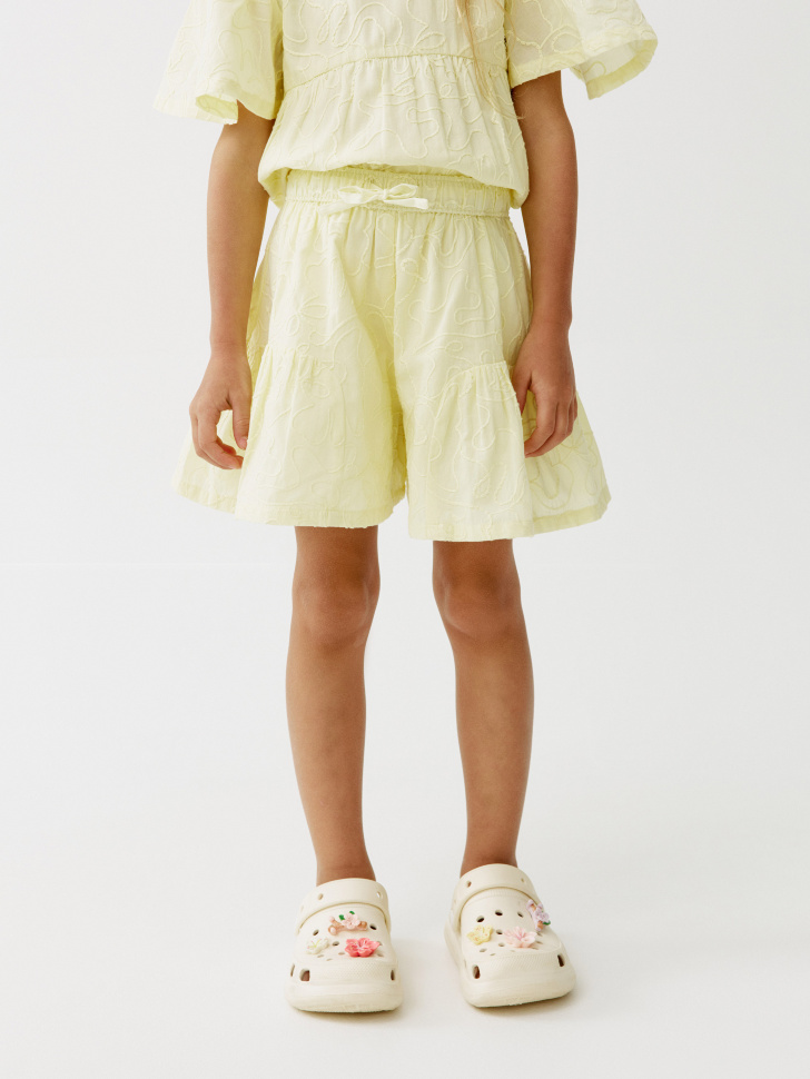 Шорты SELA для девочек, желтый, арт. 51479