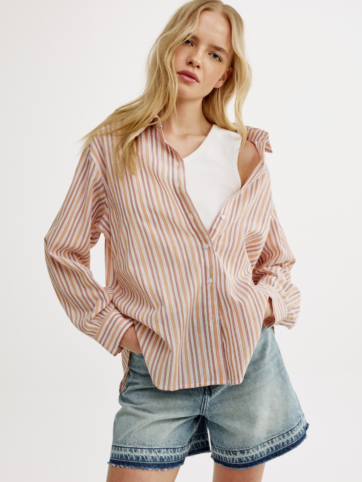 Рубашка оверсайз Sela, разноцветный, арт. 52360