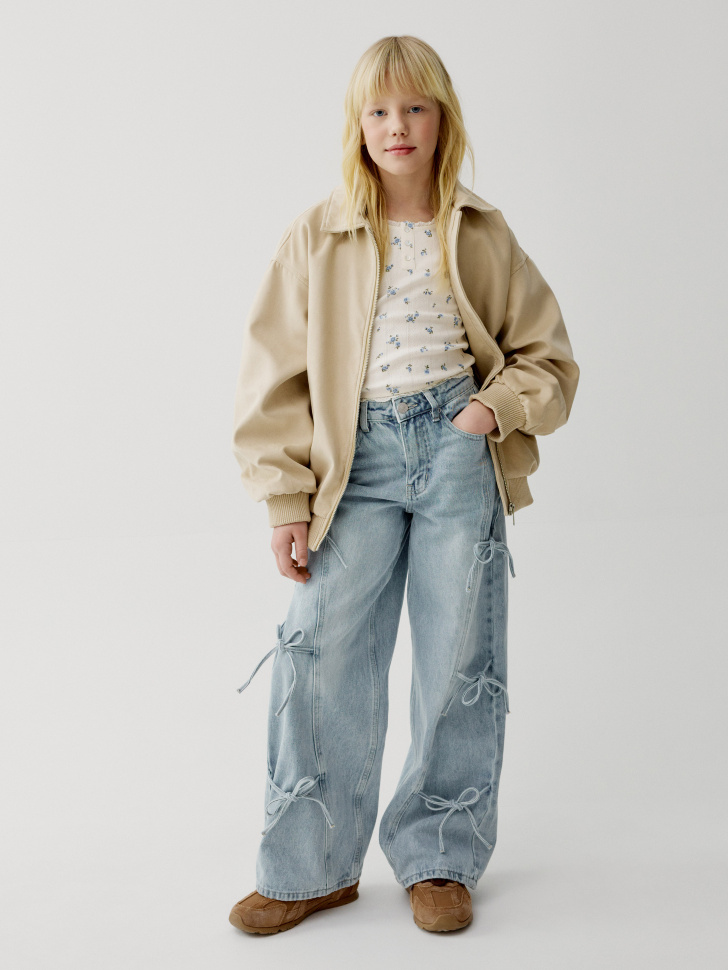 облегающая футболка с принтом для девочек от бренда sela вид слева